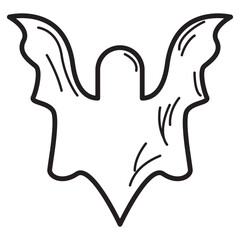 Bat ghost Gliph Icon