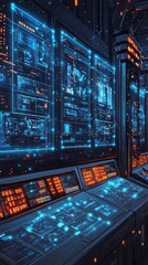 Obraz premium The Virtual Factory Control Room, Digital Twins in Manufacturing