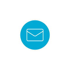 Mail and e-mail icon isolated on transparent background