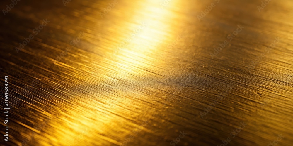 Poster Abstract Golden Background with Diagonal Lines and a Soft Light Glow
