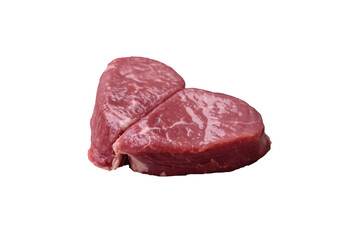 Ribeye steak raw with salt, spices and herbs