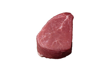 Ribeye steak raw with salt, spices and herbs