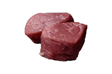 Ribeye steak raw with salt, spices and herbs