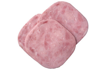 Ham, spam with salt, spices and herbs cut into slices