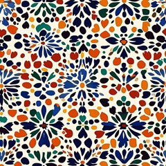 Ethnic Moroccan tiles(Seamless Pattern and Tile image)