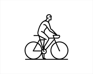 Obraz premium silhouette of a person riding bicycle