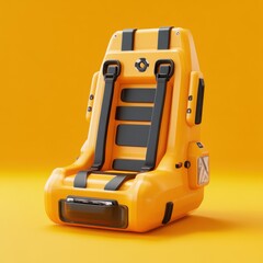 Safety First: Rugged Orange Backpack for Outdoor Adventures