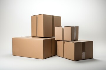 Obraz premium Box cardboard carton delivering.