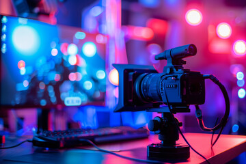 webinar or online streaming concept, play video file


