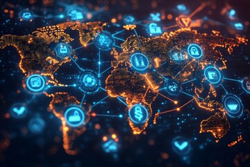 Obraz premium The Global Donation Network, Digital Philanthropy and Crowdfunding