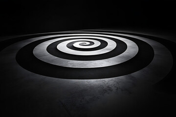 Fototapeta premium Abstract Architectural Photography on Dark Background with Bold Geometric Shapes and High Contrast Shadows