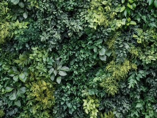 Textured Green Foliage Display