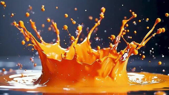 orange juice  splashing