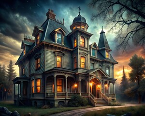 old church in the night