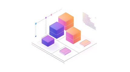 Obraz premium A simple flat isometric illustration
