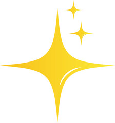 Shining stars emoji. Sparkles  star icon, twinkle social media platform symbol. Yellow cartoon glittering abstract element vector. isolated on white background. Vector illustration. EPS 10 