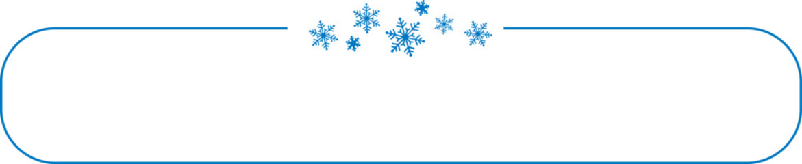 Simple Thin Frame Border with snowflake