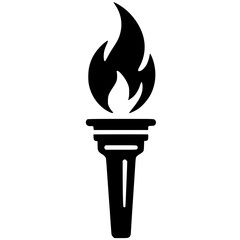 Torch logo silhouette