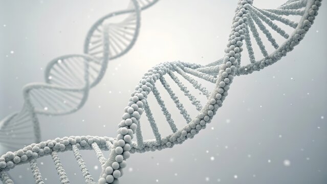 dna strand on white background