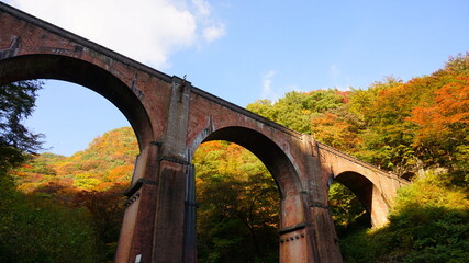 紅葉のめがね橋