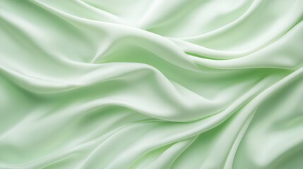 Obraz premium Luxurious green silk fabric background, smooth elegant texture for fashion, decor and design