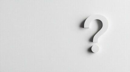 Question mark white background. Generative AI