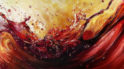 Red wine, white splash. Generative AI