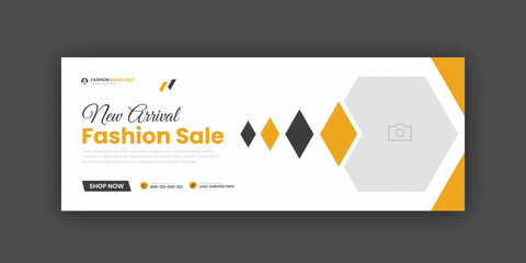 Fashion sale social media facebook cover template