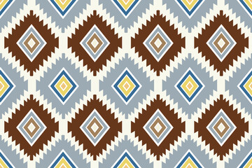 A repeating geometric pattern in a horizontal format. The pattern consists of a series of interlocking diamonds and triangles.