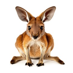 Fototapeta premium Full Body Kangaroo Isolated on White Background