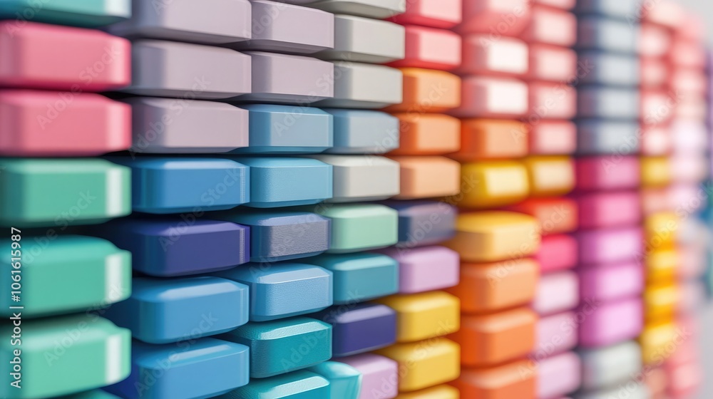 Poster abstract background of colorful blocks, creating a vibrant and visually appealing pattern.