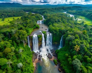 waterfall in the mountain