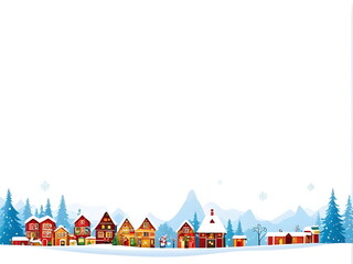 Obraz premium Backdrop with Christmass markets on street