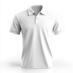 realistic high quality white polo shirt mockup isolated 