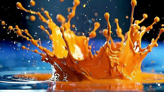 orange juice  splashing