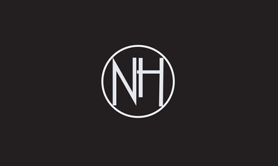 NH, HN, N , H , Abstract Letters Logo Monogram
