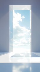 Techno futuristic blue geometric stage illustration poster background