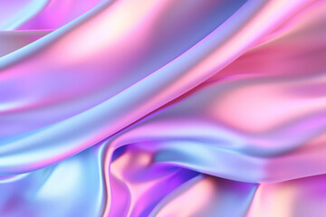 Fototapeta premium Processed collage of Iridescent fabric trendy cloth holographic texture. Background for banner