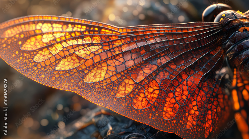 Canvas Prints close up of dragonfly wings showcasing intricate patterns and vibrant colors, highlighting delicate 