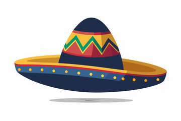 Sombrero straw hat vector art illustration 