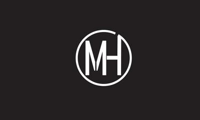 MH, HM , M , H , Abstract Letters Logo Monogram
