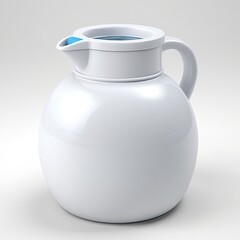 Plastic water pot 3d render images on a white background for product photoshoot