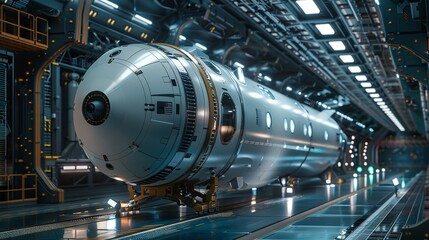 Logistics and Rocket Fast Transportation, 3D Rendering