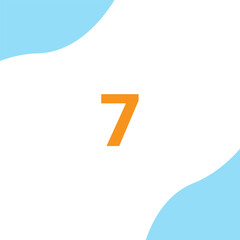 The number seven vector design is simple and modern, suitable for children's learning education, posters and promotional materials. vector illustration eps 10