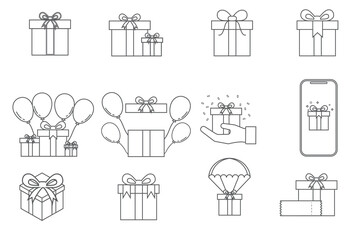 Gift box icon, available in many designs