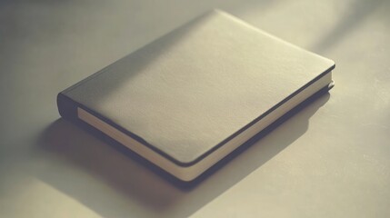 White Closed Notebook on Neutral Surface – Minimalist and Clean Design, Ideal for Productivity, Journals, Planners, and Modern Stationery Concepts