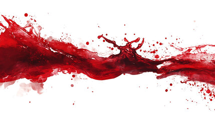 Red Wine Splash Isolated on White Background