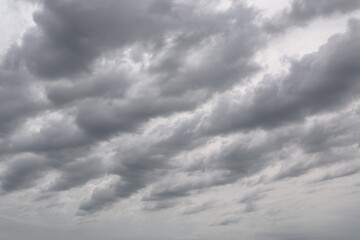 Stormy Sky with Dark Clouds — Horizontal Dramatic Background for Sky Replacement in Visual Editing