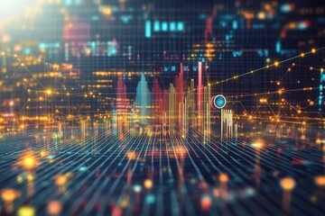 Fototapeta premium Metrics in the Matrix, Digital Marketing Analytics