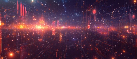 Fototapeta premium Metrics in the Matrix, Digital Marketing Analytics